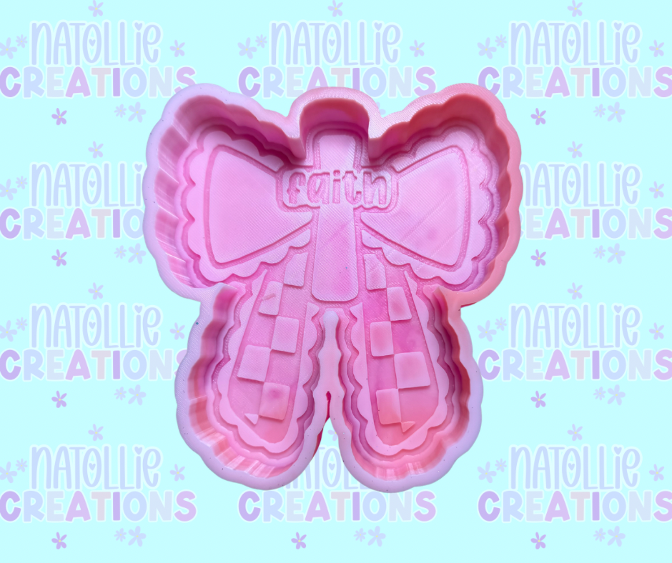 Faith Cross Bow Freshie Silicone Mold