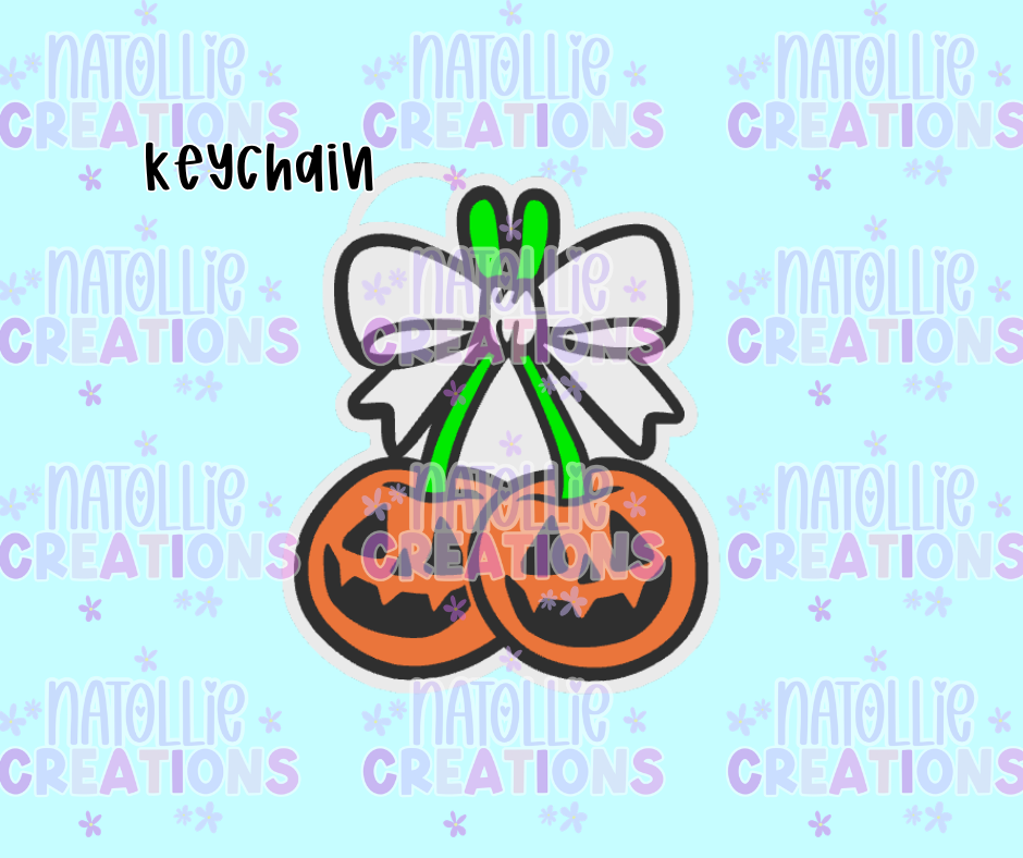 Pumpkin Cherry Keychain