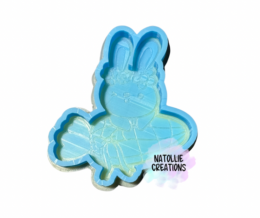 Bunny W/ Disco Carrot Freshie Silicone Mold