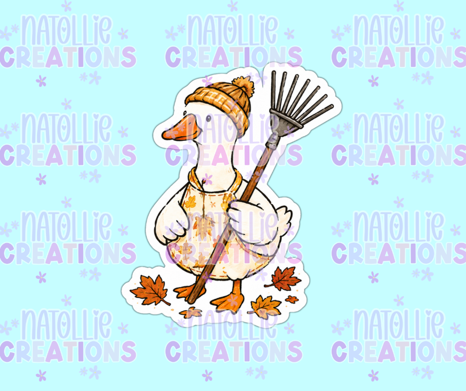 Fall Rack Goose Die Cut Sticker