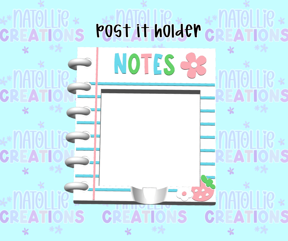 Floral Notebook Post It Note Holder