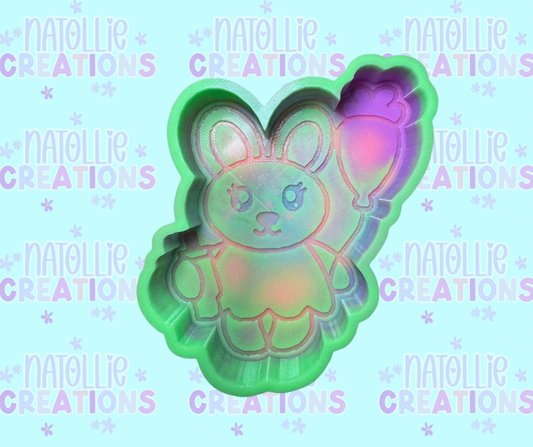 Bunny W/ Carrot Balloon Freshie Silicone Mold