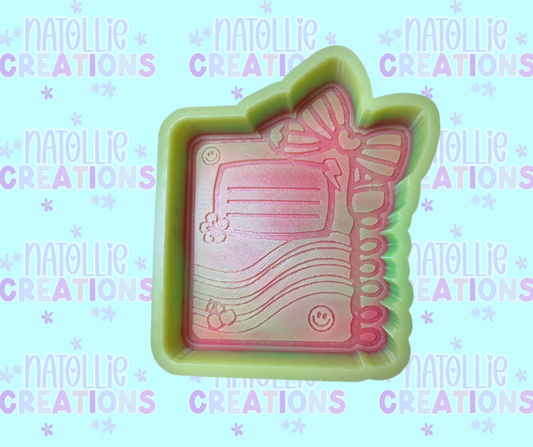 Retro Notebook W/ Bow Freshie Silicone Mold