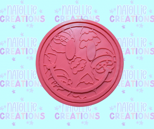 Santa / Christmas Tree Smiley Insert Freshie Silicone Mold