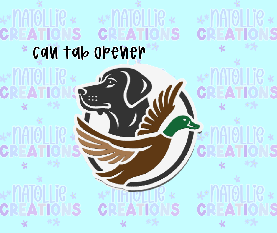 Hunting Dog Can Tab Opener Keychain