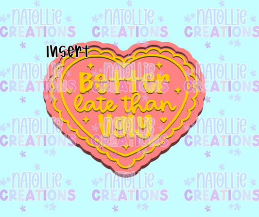 Better Late Than Ugly Scallop Heart Insert Freshie Silicone Mold