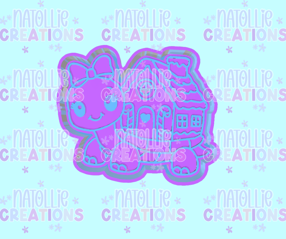 Gingerbread House Turtle Freshie Silicone Mold