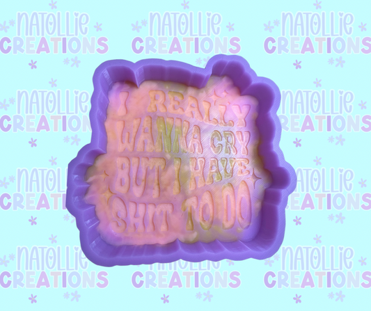 I Really Wanna Cry But I Have Shit To Do Freshie Silicone Mold