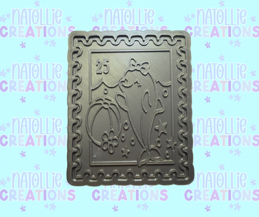 Dolphin Stamp Insert Freshie Silicone Mold