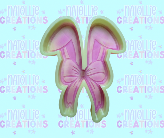 Bunny Ears W/ Bow Freshie Silicone Mold