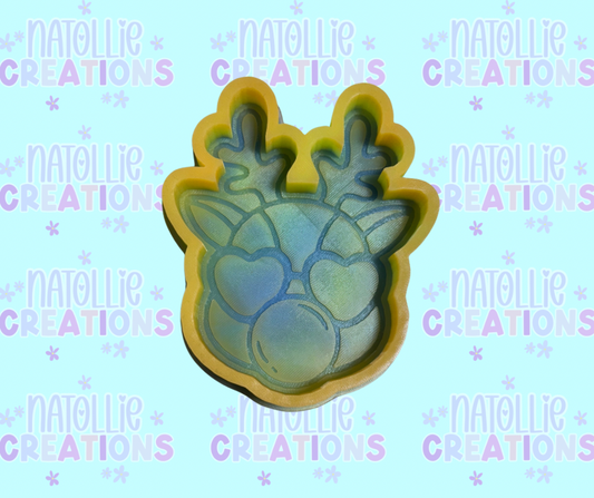 Bubble Blowing Reindeer Freshie Silicone Mold