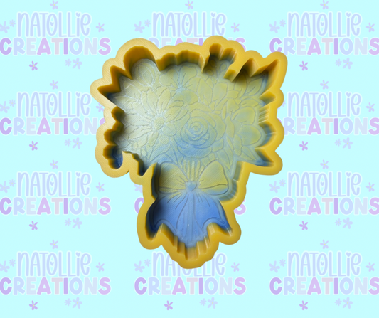 Flower Bouquet W/ Bow Freshie Silicone Mold