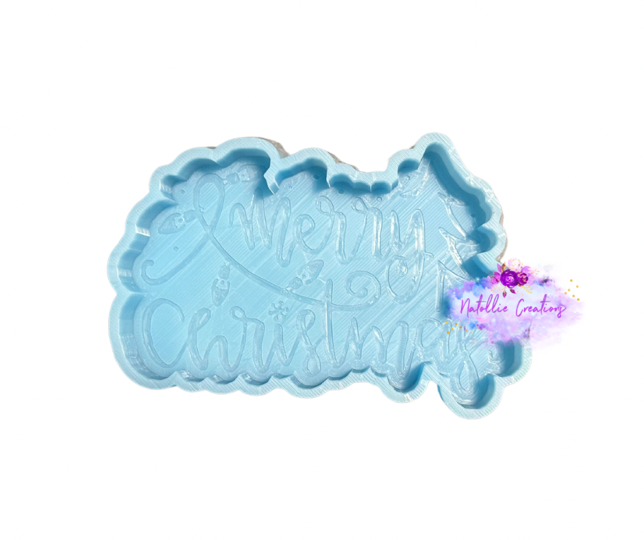 Merry Christmas Freshie Silicone Mold