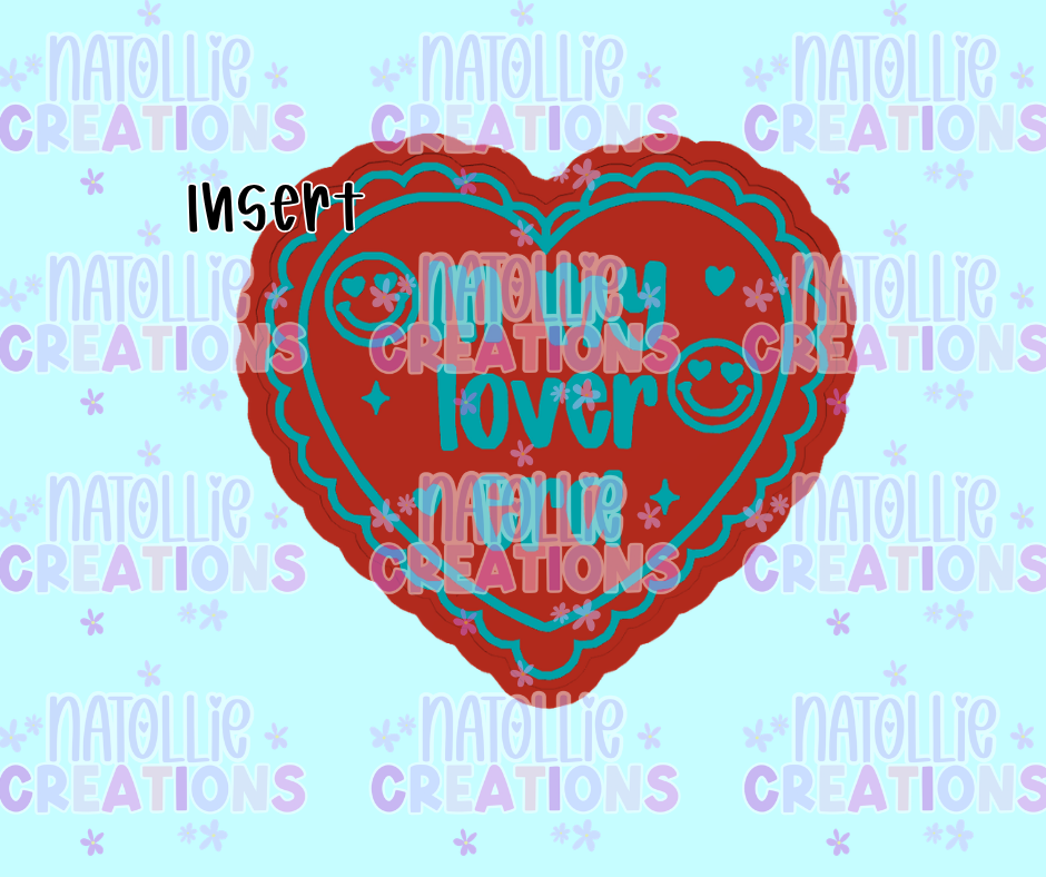 In My Lover Era Scallop Heart Insert Freshie Silicone Mold