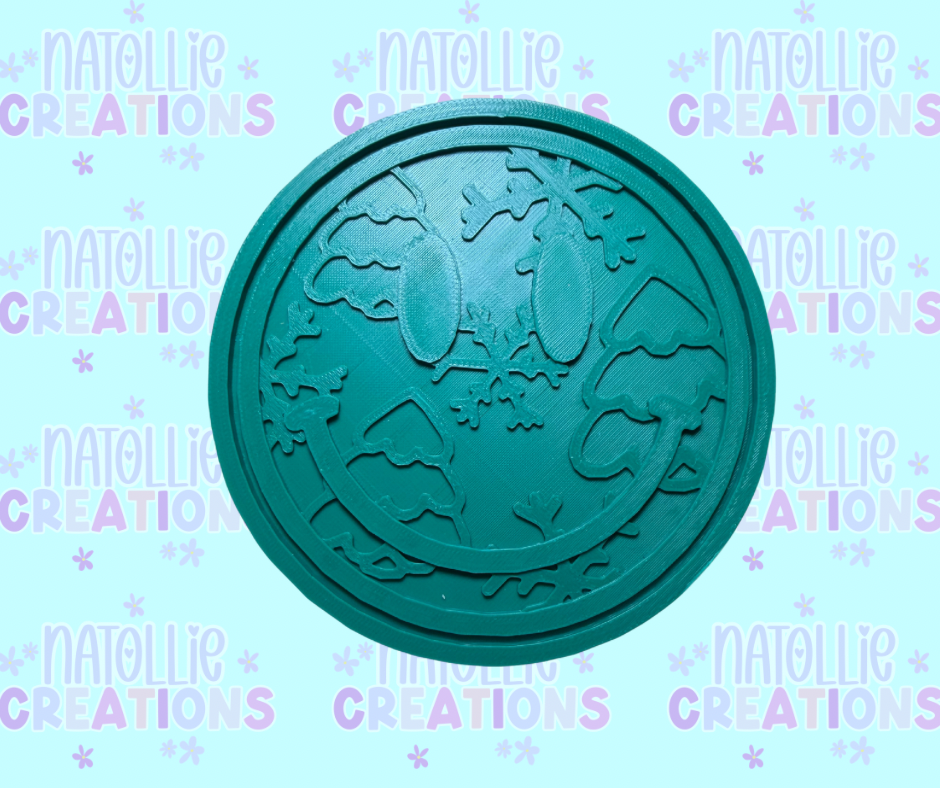 Snowflake / Christmas Tree Smiley Insert Freshie Silicone Mold