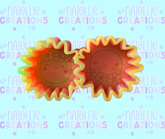 Sun W/ Floral Headband Vent Clip Freshie Silicone Mold
