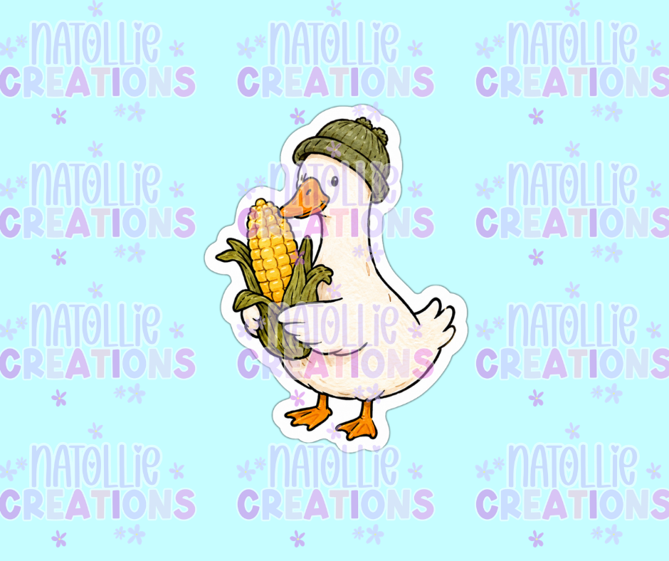 Corn Goose Die Cut Sticker