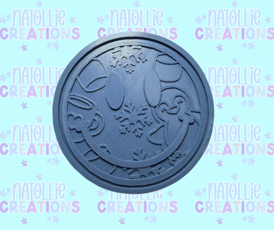 Winter Penguin Smiley Insert Freshie Silicone Mold