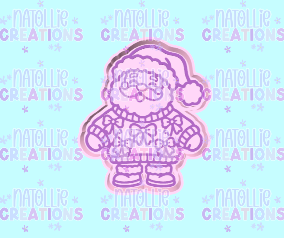 Bow Sweater Santa Freshie Silicone Mold