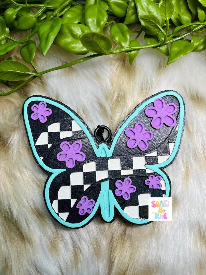 Retro Butterfly Freshie Silicone Mold