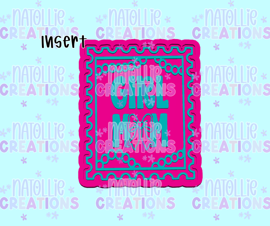 Pearl Girl Mom Stamp Insert Freshie Silicone Mold