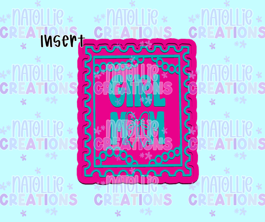 Pearl Girl Mom Stamp Insert Freshie Silicone Mold