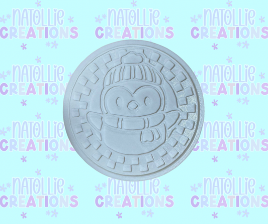 Checkered Penguin Insert Freshie Silicone Mold
