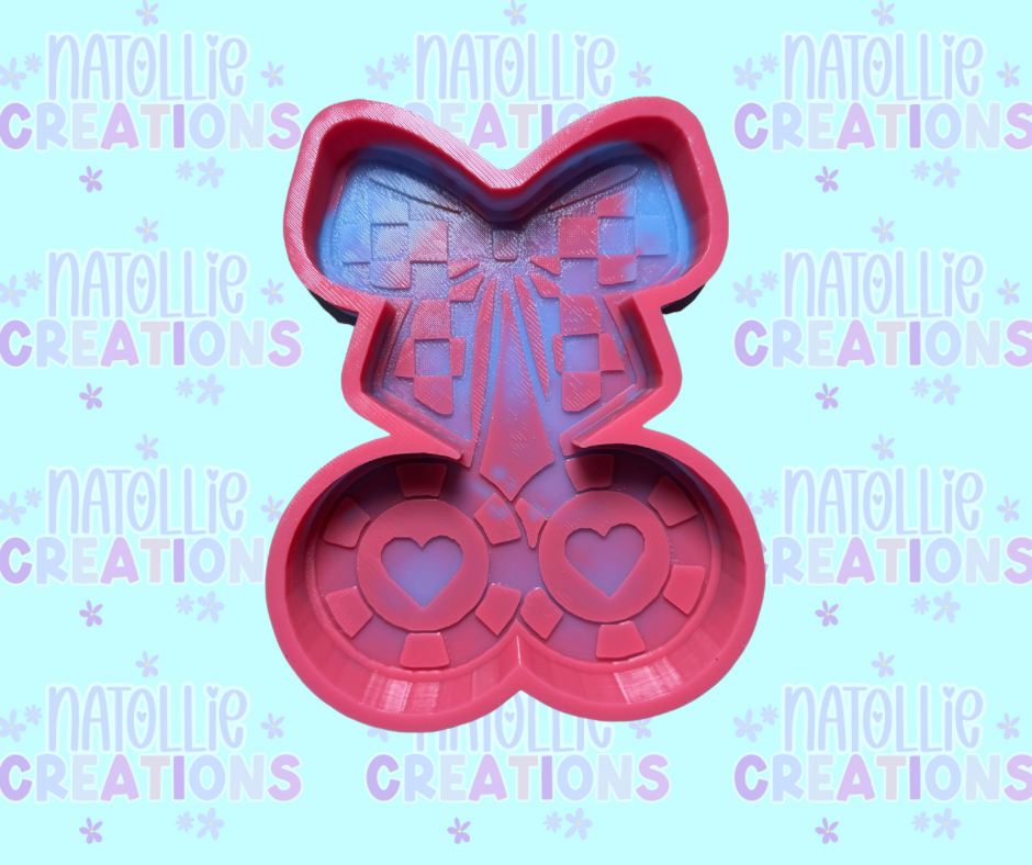 Heart Poker Chip Cherry Freshie Silicone Mold