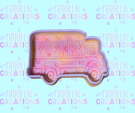 Floral Struggle Bus Freshie Silicone Mold