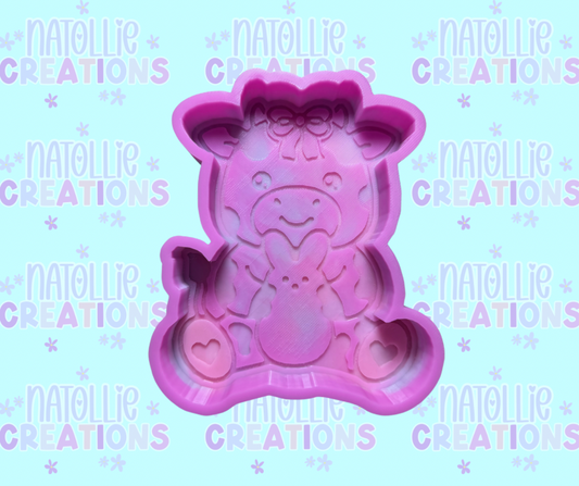 Cow Holding Peep Freshie Silicone Mold