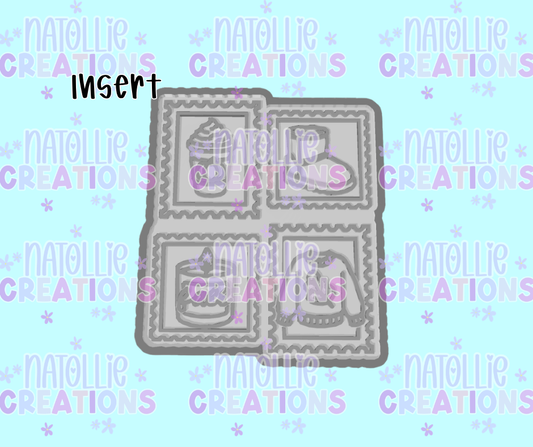 Fall Girly Collage Stamp Insert Freshie Silicone Mold