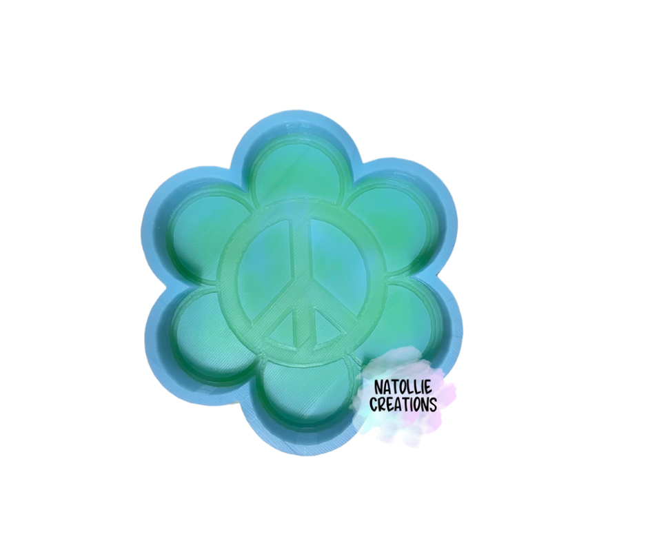 Peace Flower Freshie Silicone Mold