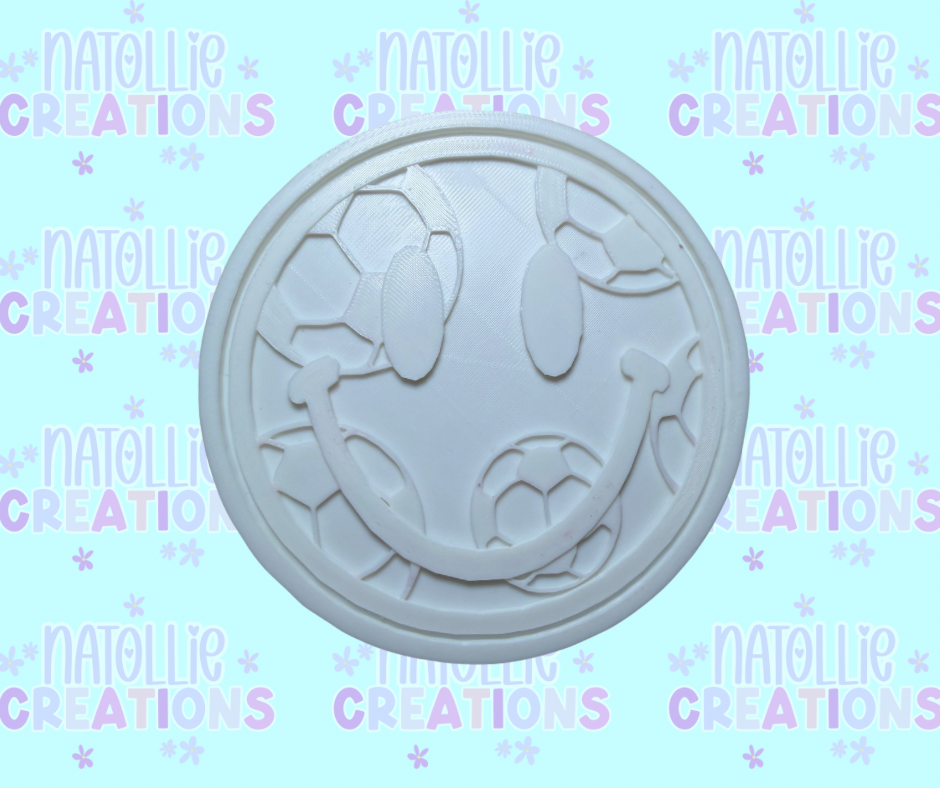 Soccer Smiley Insert Freshie Silicone Mold