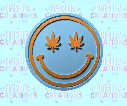 Marijuana Smiley Insert Freshie Silicone Mold