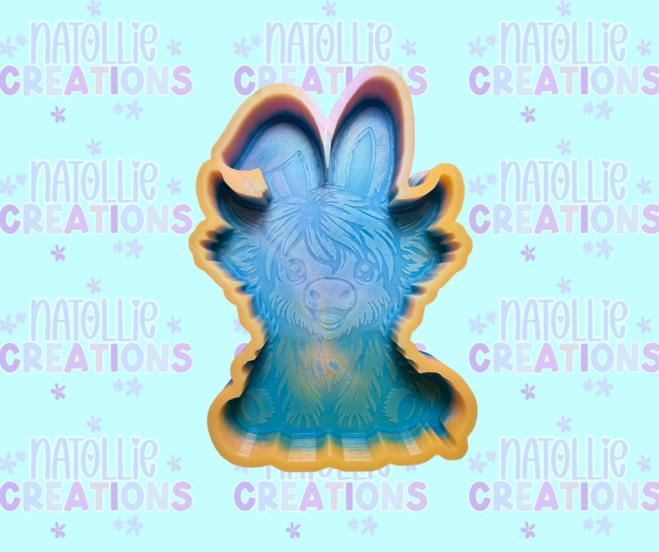Full Body Highland W/ Bunny Ears Freshie Silicone Mold