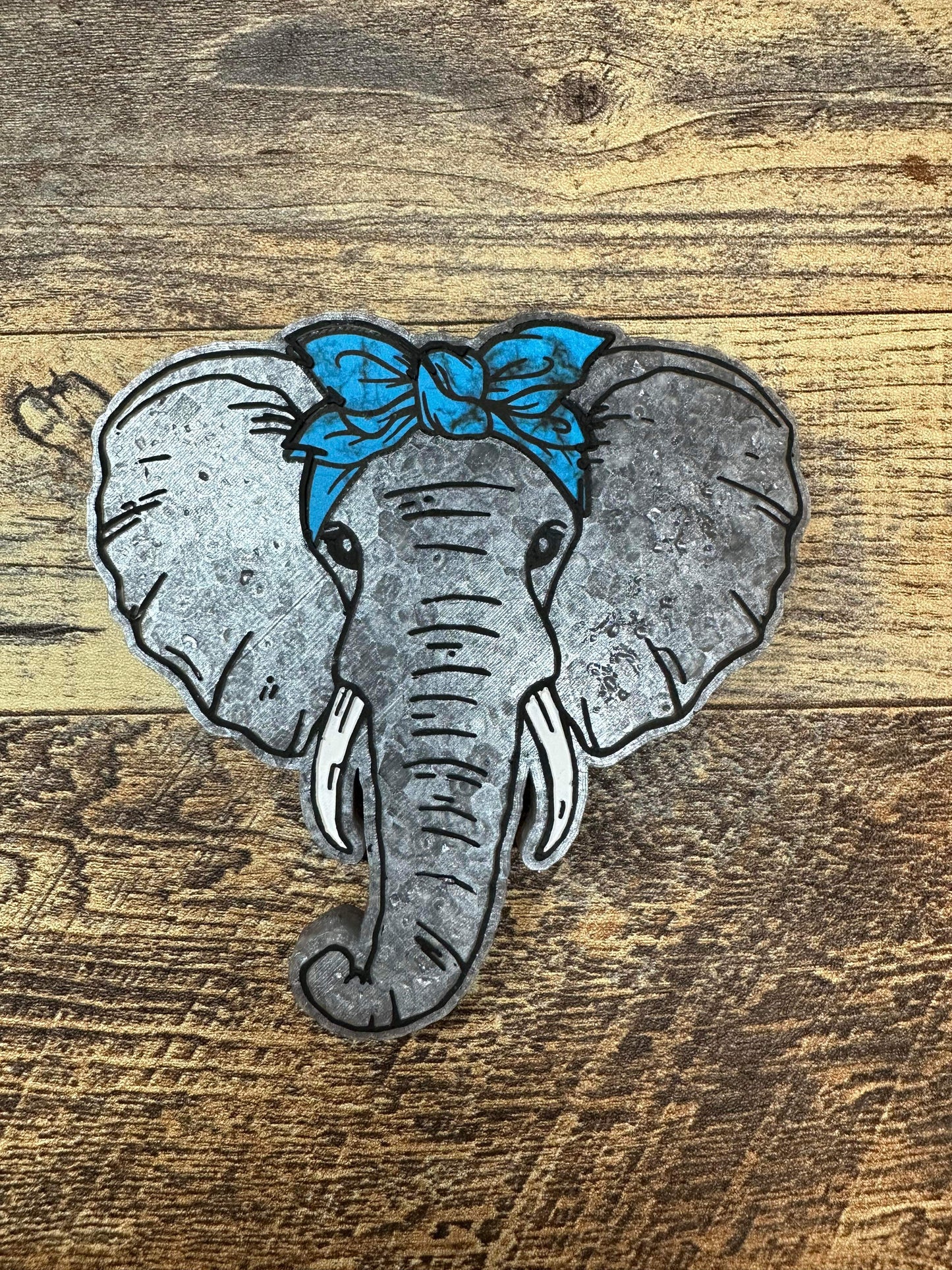 Elephant With Bow Freshie Silicone Mold