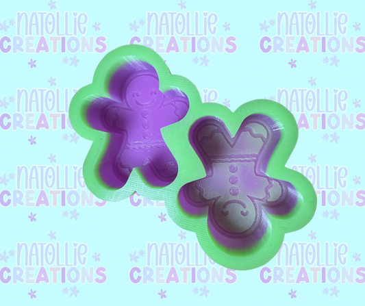 Gingerbread Man Vent Clip Freshie Silicone Mold