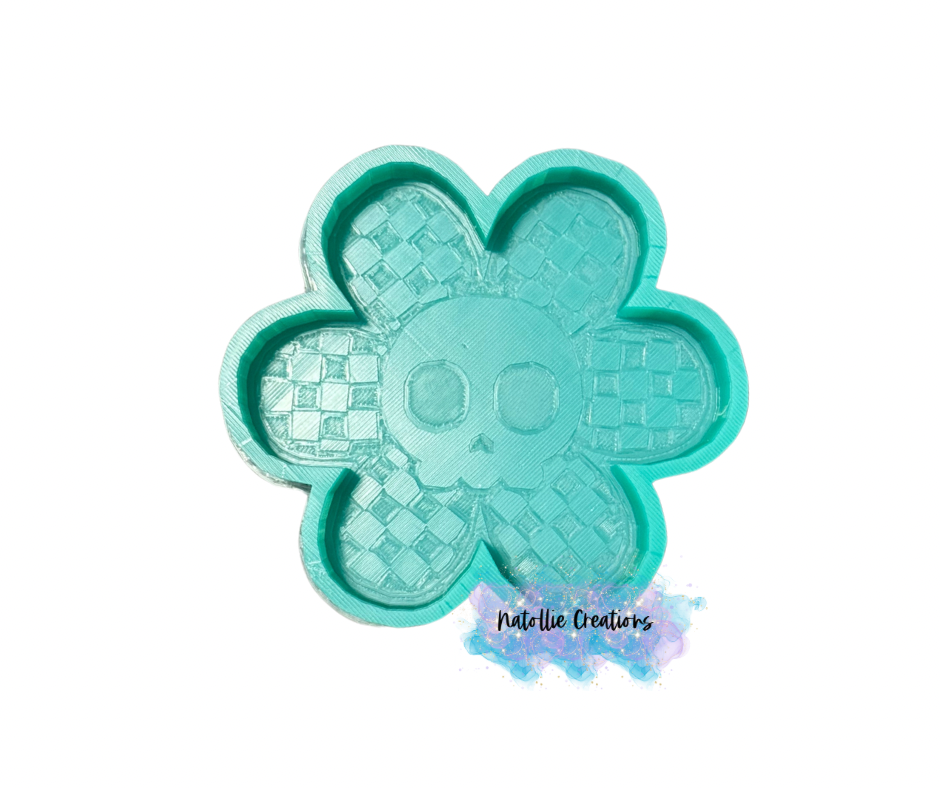 Skull Flower Freshie Silicone Mold