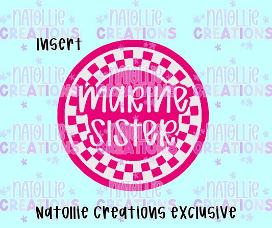 Marine Sister Round Insert Freshie Silicone Mold
