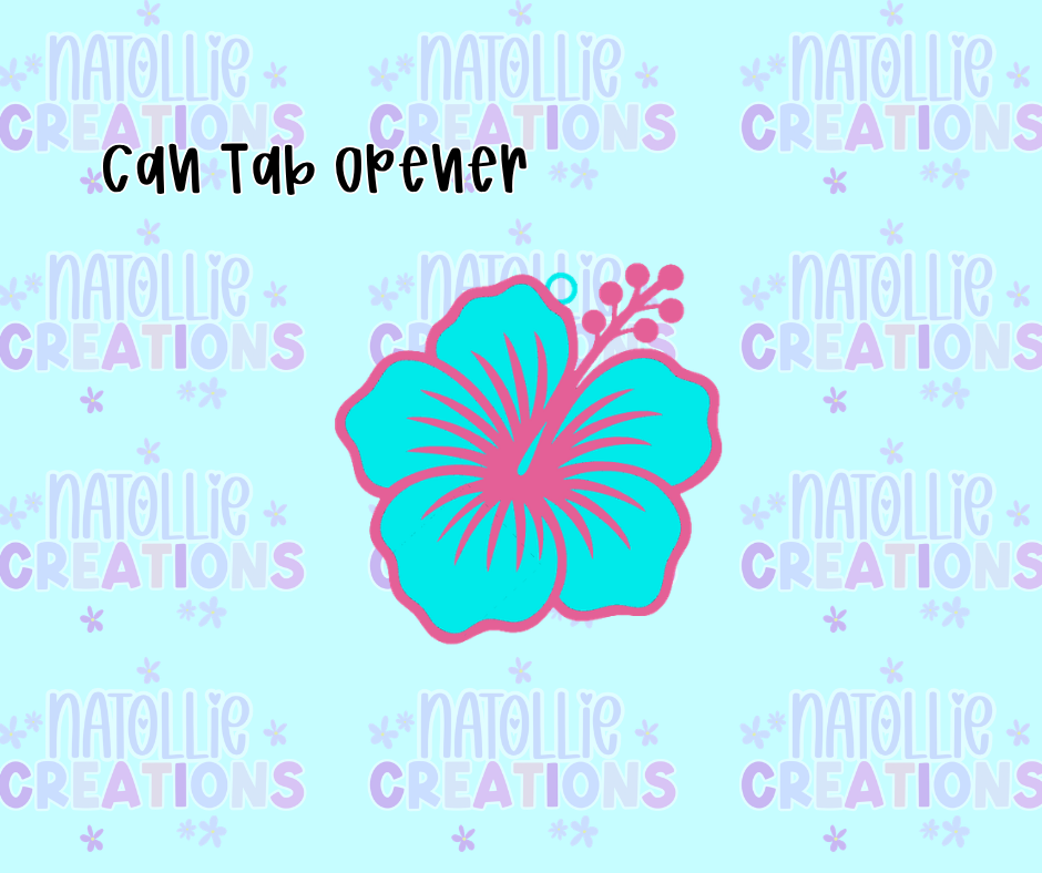 Hibiscus Can Tab Opener Keychain
