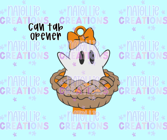 Pie Ghost Can Tab Opener Keychain