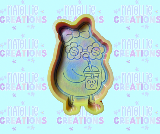 Chick W/ Drink Freshie Silicone Mold
