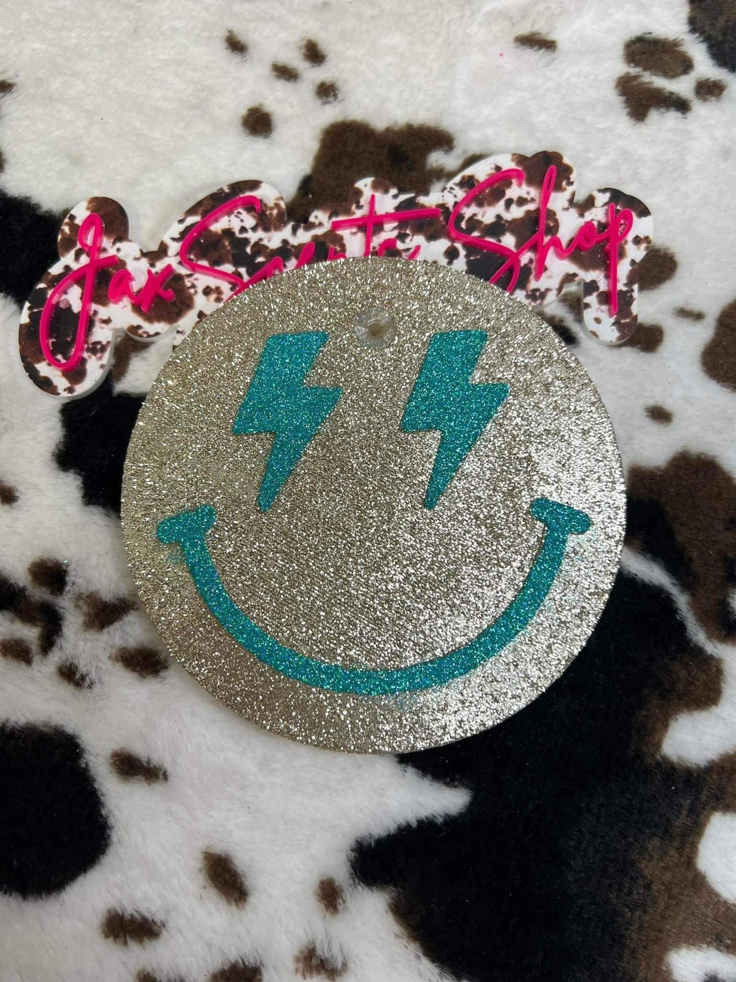 Lightning Bolt Smiley Face Freshie Silicone Mold