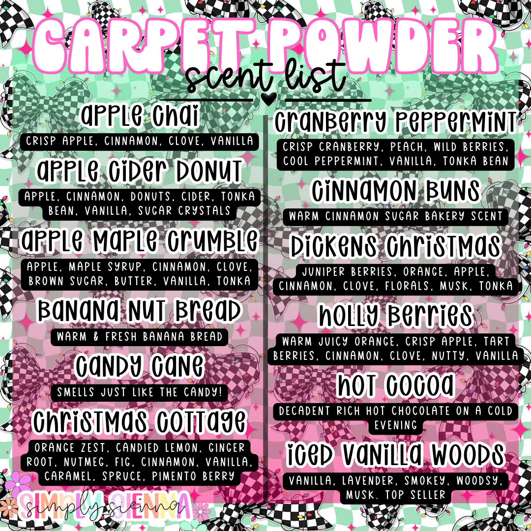 WINTER - Carpet powder & Mop water refresher - 7 oz, 16 oz, 16 oz refill, 1 oz