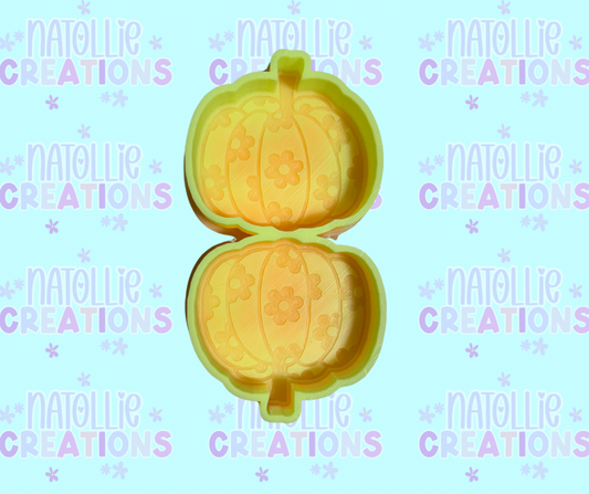 Floral Pumpkin Vent Clip Freshie Silicone Mold