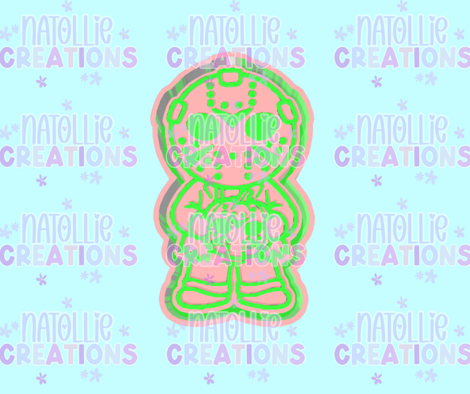 Masked Man W/ Pumpkin Freshie Silicone Mold