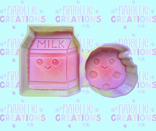 Milk & Cookies Vent Clip Freshie Silicone Mold