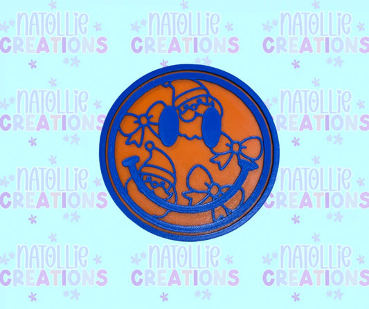 Santa / Bow Smiley Insert Freshie Silicone Mold