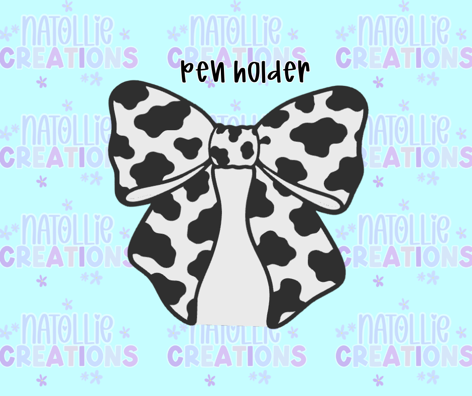 Cow Bow Pen Holder