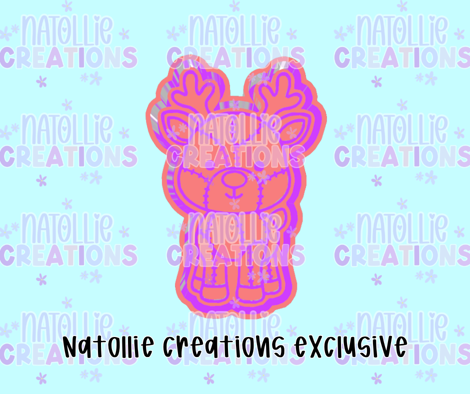Patchwork Reindeer Freshie Silicone Mold